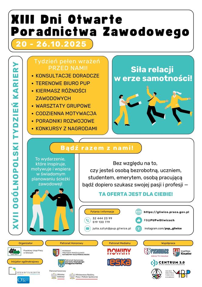 Darmowe doradztwo zawodowe w Gliwicach i powiecie. Wkrótce XIII Dni Otwarte Poradnictwa Zawodowego