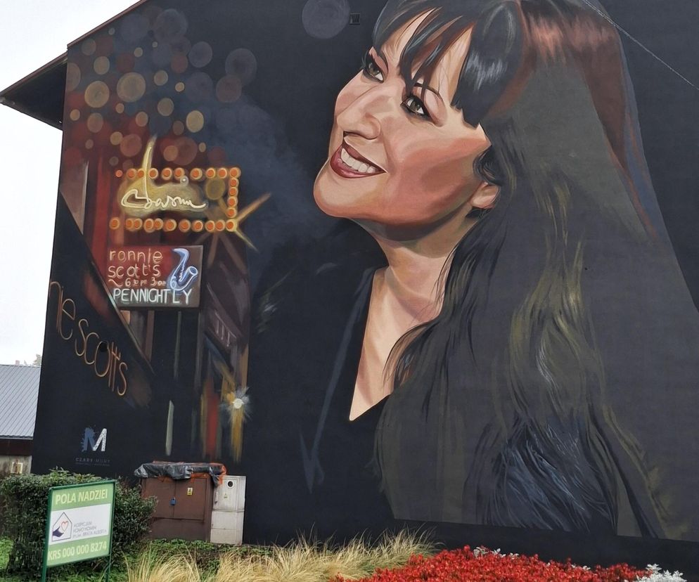 Wyjątkowy mural powstał w Jaworznie. Na mieszkańców spogląda Basia Trzetrzelewska