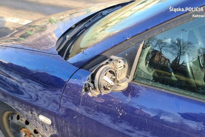 Pijany piłkarz GKS-u Katowice wraz z kolegą zniszczył kilka zaparkowanych w centrum samochodów [ZDJĘCIA]