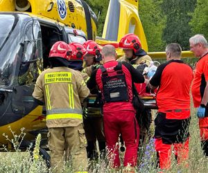 Dramat na Bielanach. Nastolatek wywrócił się na rowerze. W akcji śmigłowiec LPR