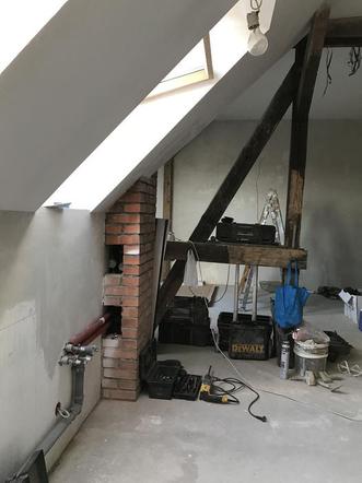 Wnętrza wyremontowanego poddasza