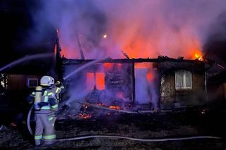 Pożar domu w Sieteszy.