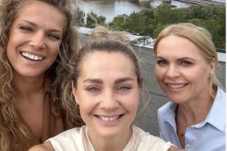 Przyjaciółki po wakacjach 2023. Inga (Małgorzata Socha), Patrycja (Joanna Liszowska), Anka (Magdalena Stużyńska)