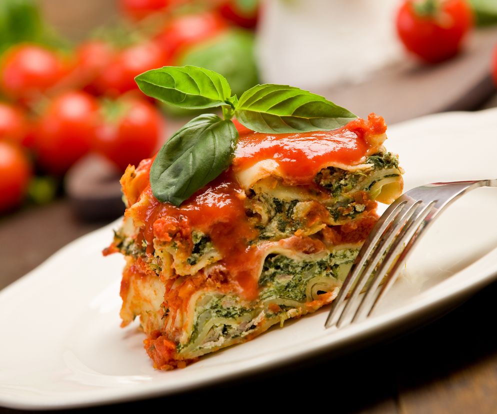 Lasagne ze szpinakiem i serem ricotta