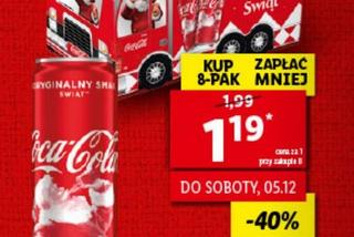 Lidl – SUPER RABATY! Coca-Cola - 1,19 zł/330 ml cena przy zakupie 6  