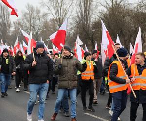 Protest rolników 20 marca w Lublinie. Przeszli ulicami miasta pod LUW