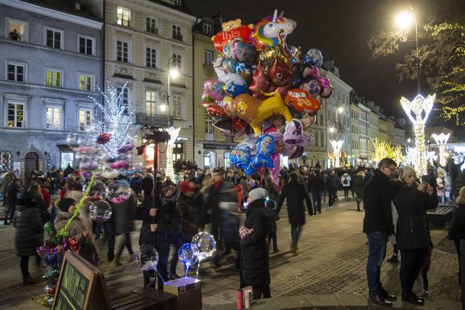 Świąteczne iluminacje w Warszawie