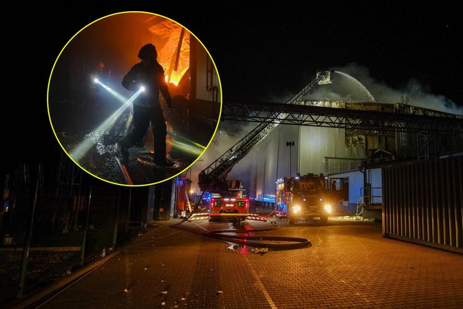  Kawle. Pożar zakładu przetwórstwa drobiowego. 120 strażaków walczy z żywiołem w czwartek, 14 sierpnia. Jeden z nich zaginął [ZDJĘCIA]