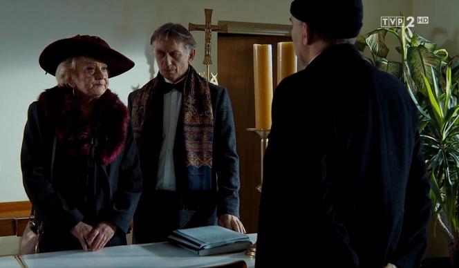 M jak miłość, odcinek 1505. Kisielowa (Małgorzata Różniatowska), Robert Żak (Krzysztof Tyniec), Leon (Dariusz Toczek)