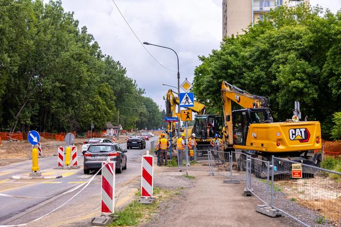 Budowa tramwaju na Stegny w Warszawie