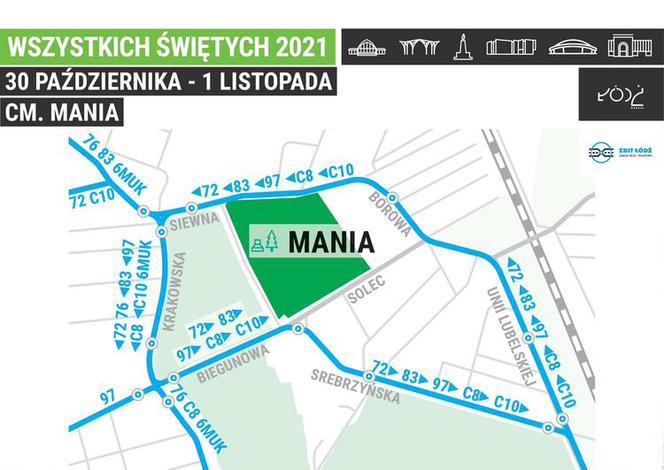 Organizacja ruchu wokół cmentarza na Mani