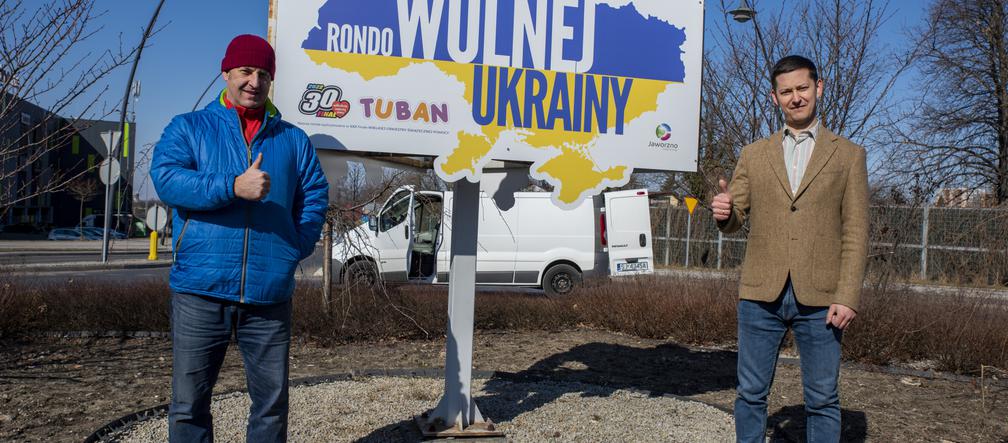 Rondo w Jaworznie przyjęło nazwę Wolnej Ukrainy. Aby wesprzeć i podnieść na duchu  