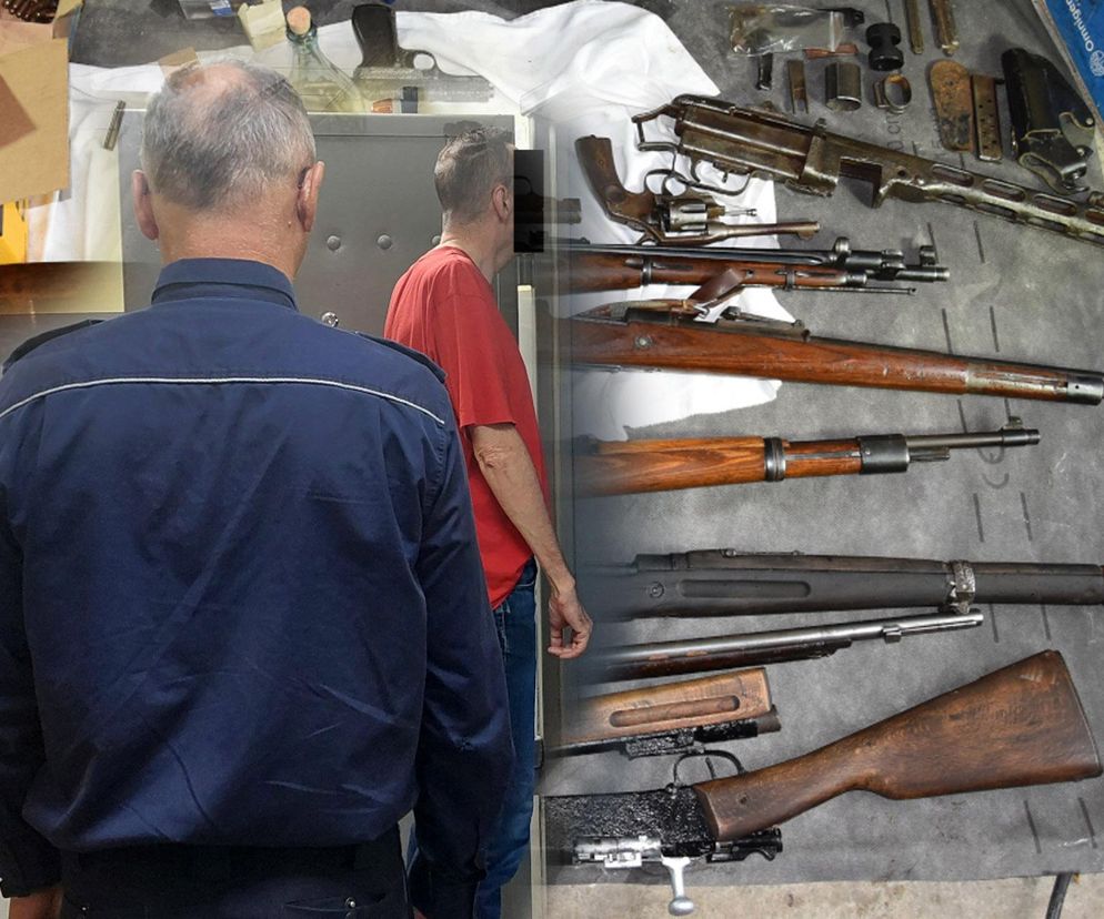 Policjanci z Grodziska Mazowieckiego pojechali do... Wadowic. Nielegalny aresnał broni zlikwidowany