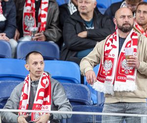 Kibice na meczu Polska -Nowa Zelandia na Stadionie Śląskim