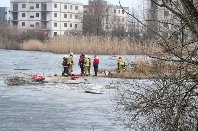 Pod mężczyzną załamał się lód! Akcja ratunkowa pod Poznaniem