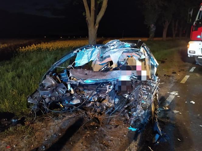 Ujazdówek. Przerażające ZDJĘCIA z wypadku na DK nr 60! Nie żyje kierowca citroena, który uderzył w volvo