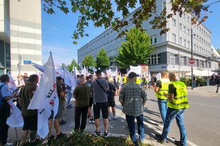 Pikieta górników i hutników w Warszawie (28.08.2025)