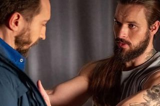 Na sygnale. Piotr (Dariusz Wieteska), Romek (Izydor Łobacz)