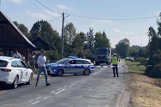 W Wyrykach dron uderzył w dom