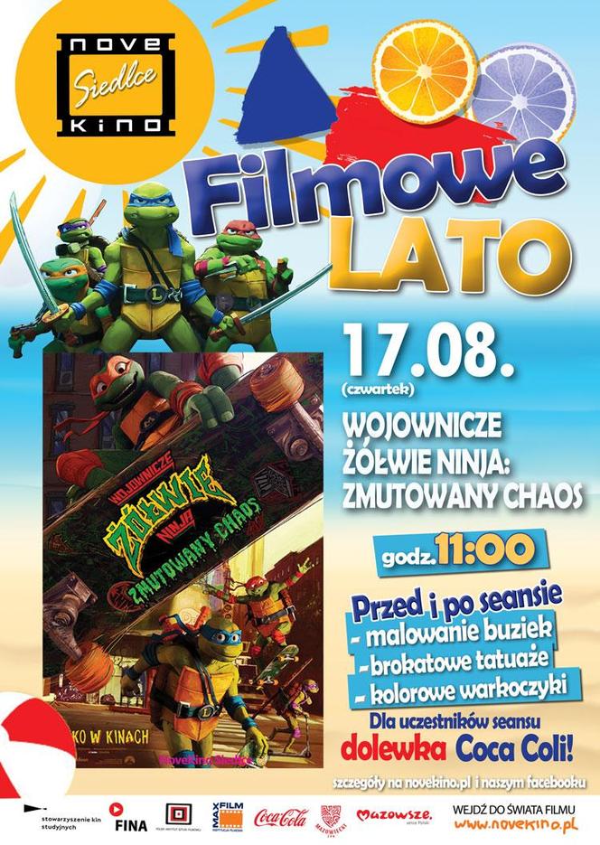 „Wojownicze Żółwie Ninja: zmutowany chaos” już 17 sierpnia w Novekino Siedlce!