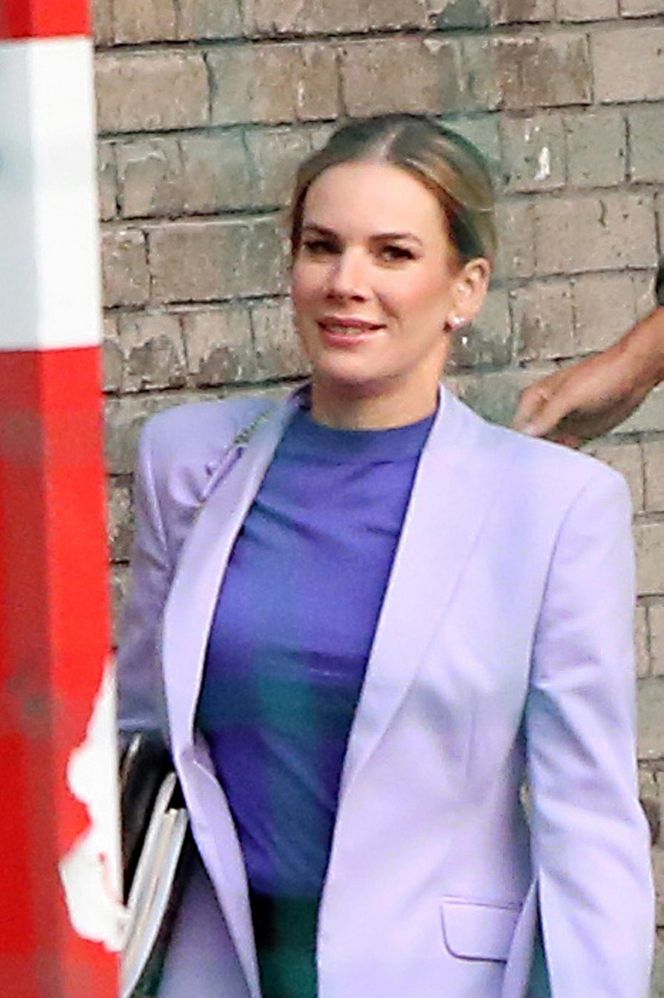 Marta Nawrocka zastosowała color blocking