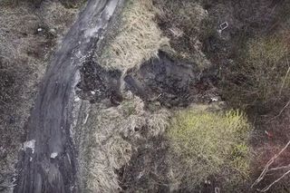 Wałbrzych. Gigantyczne zapadlisko pochłania drogę i drzewa. To ewenement