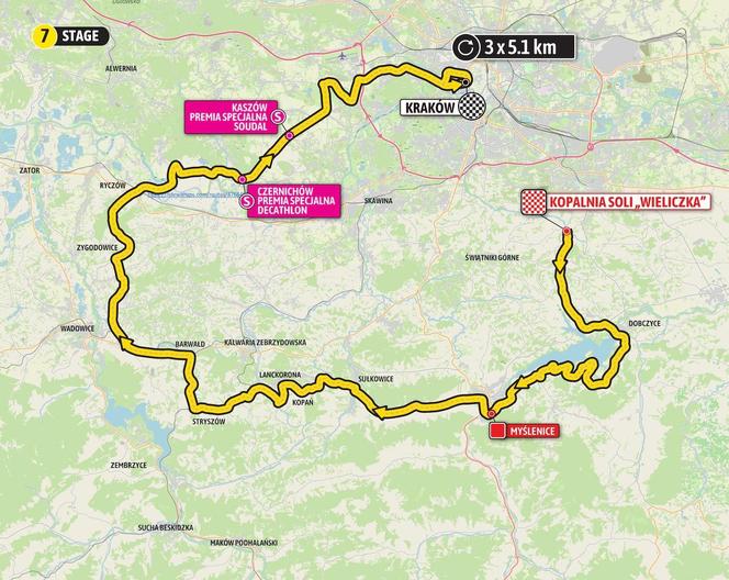 Mapa Tour de Pologne