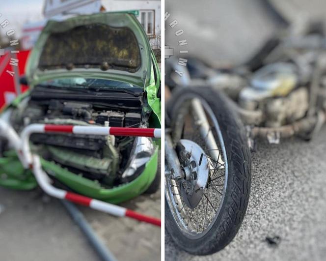 Wypadek 16-letniego motocyklisty w Lgocie Mokrej. Zmarł w szpitalu