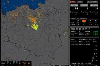 BURZE nad POLSKĄ 19.07.2012: NA ŻYWO - gdzie są i gdzie będą burze - MAPY, pogoda na czwartek, 19.07.2012