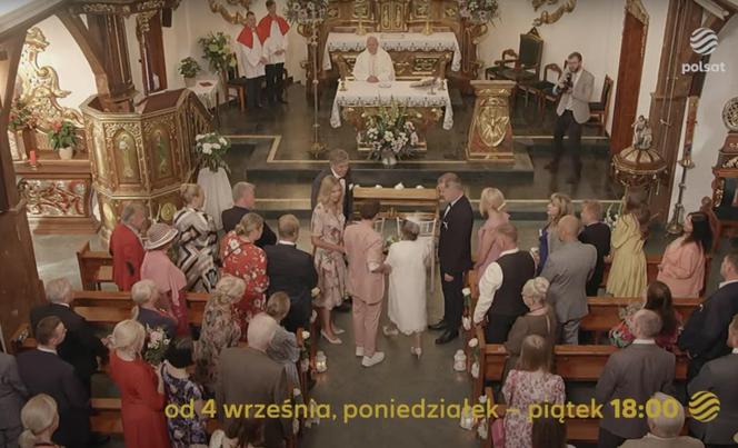 Pierwsza miłość po wakacjach. ślub Celiny (Grażyna Zielińska) i Romana (Lech Dyblik)