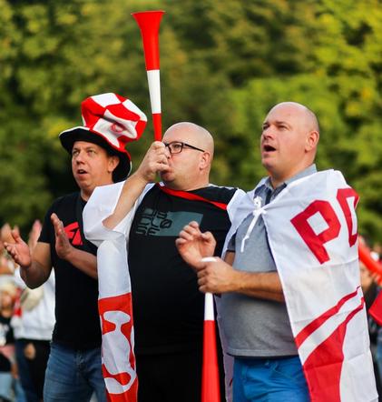 Polska - Brazylia: kibice w Strefie Kibica w Katowicach