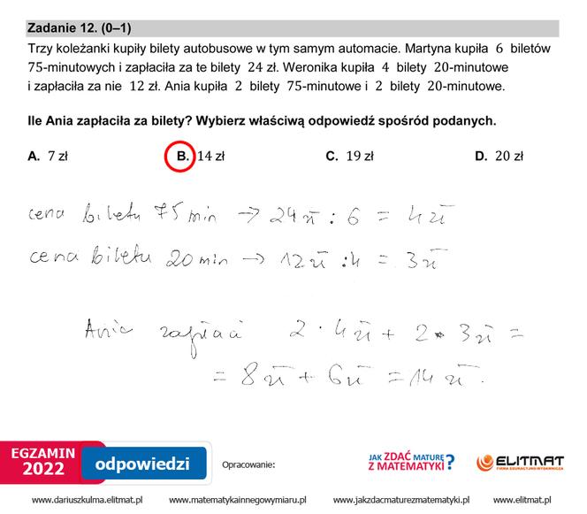 Egzamin ósmoklasisty 2022: Matematyka. ARKUSZ CKE i ODPOWIEDZI [25.05.2022]