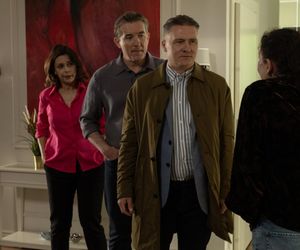 Na Wspólnej odc. 4030: Lew Nalepa (Przemysław Sadowski), Ada (Monika Obara), Weronika (Renata Dancewicz), Tomasz Adamski (Tomasz Piatkowski)