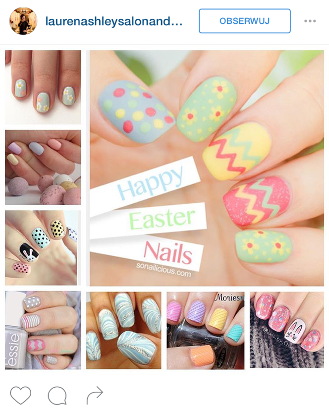 manicure na wielkanoc