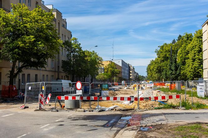 Tramwaj na Rakowieckiej w budowie
