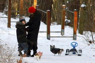 Marta Kaczyńska zabrała synka na sanki