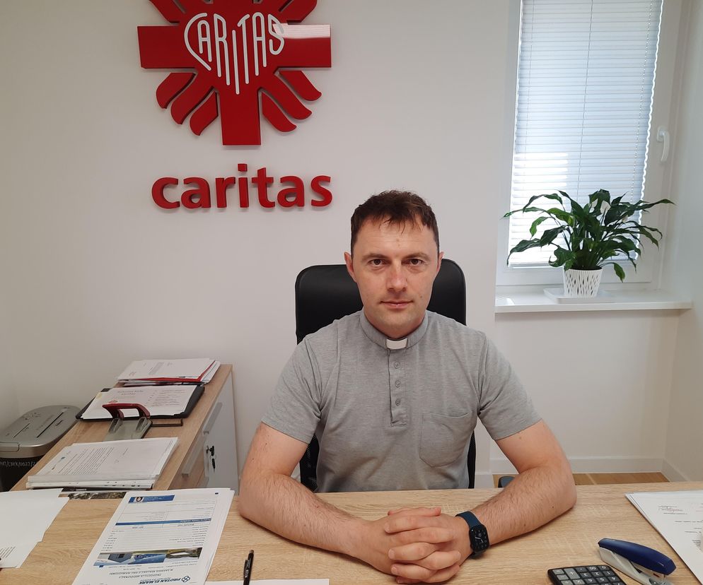 ks. Łukasz Bikun, dyrektor Caritas Diecezji Koszalińsko-Kołobrzeskiej