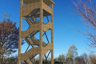 Pierwszy z możliwych projektów wieży widokowej na Górce Rogowskiej w Łodzi