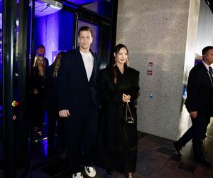 Wojciech Szczęsny ż żoną po premierze