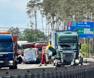 Wypadek na autostradzie A6