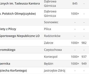 Perspektywy. Ranking liceów ogólnokształcących 2023. Województwo śląskie