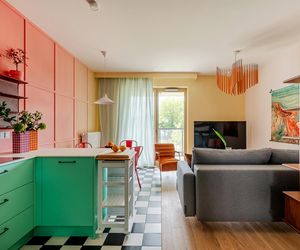 Kolorowe mieszkanie w stylu kalifornijskiego modernizmu