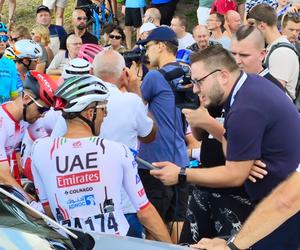 Tour de Pologne w Katowicach. Kolarze bawią się z kibicami