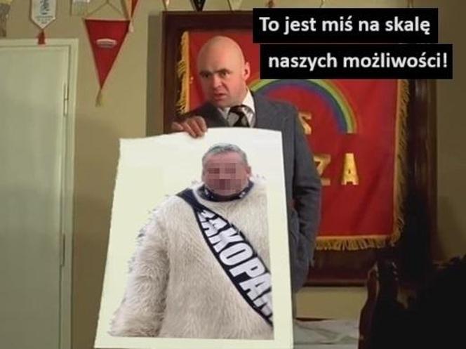 Najlepsze memy z białym misiem z Krupówek!