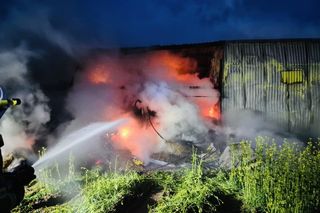 Pożar w Andrzejkach. Strażacy walczyli o uratowanie zwierząt i domu