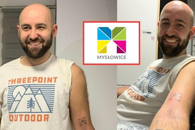 Kandydat na prezydenta Mysłowic wytatuował sobie logo miasta na ręce