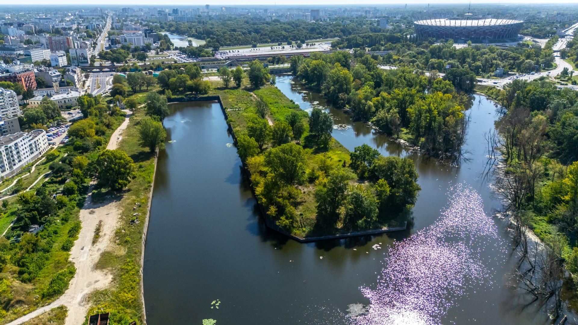 Port Praski w Warszawie z lotu ptaka