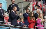 Książę William, księżna Kate i mały książę George na meczu EURO 2020