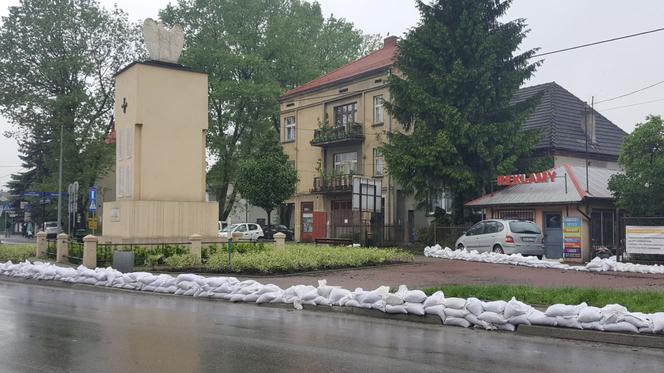 Powódź w Krakowie 24.05.2019: Wojsko pomaga powodzianom w Bieżanowie