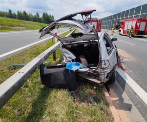 Wypadek na A4 koło Brzeska